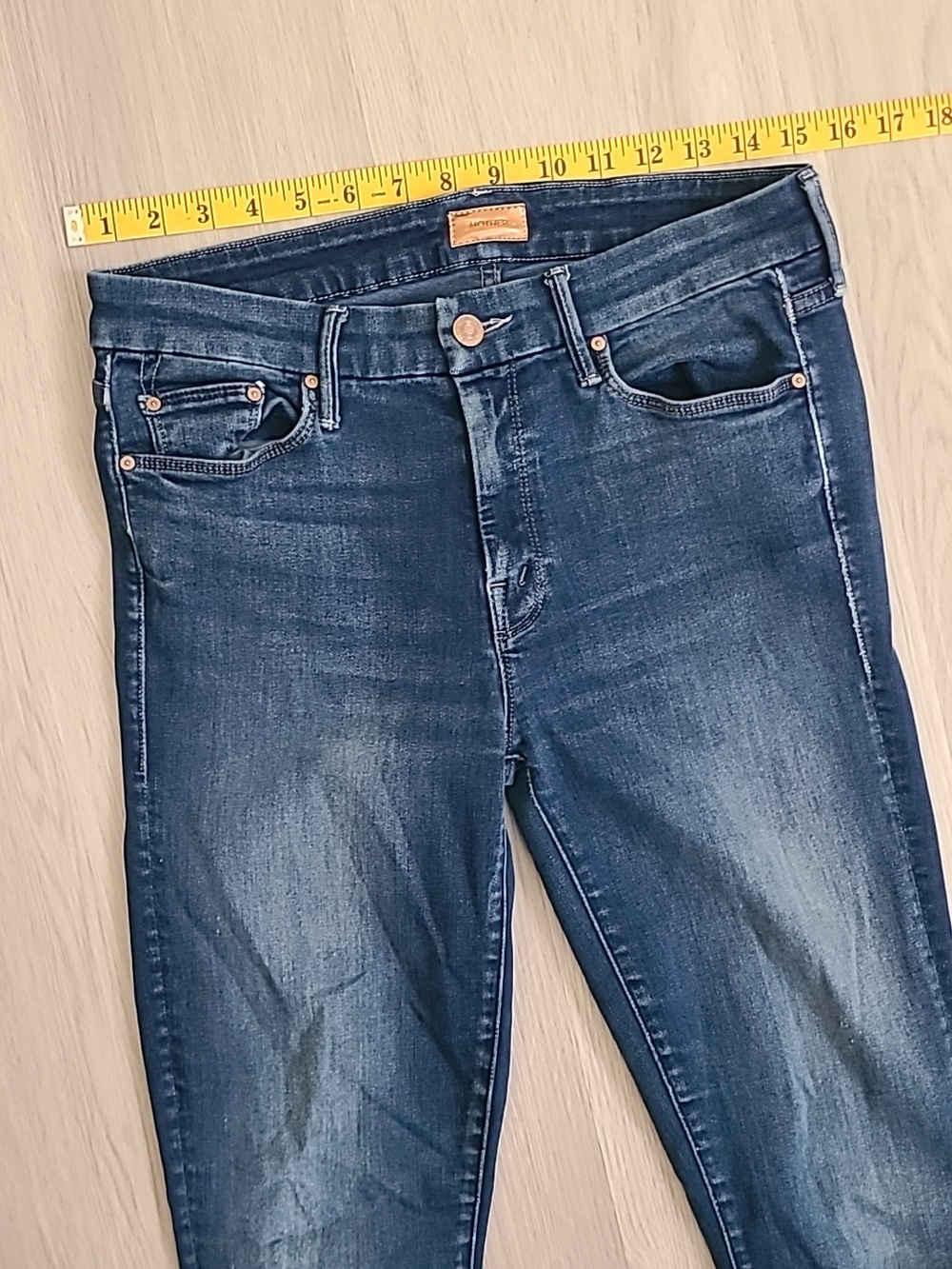 MOTHER The Looker In Crowd Pleaser Skinny Jeans Womens 28 Blue Denim Stretchy - Picture 5 of 9